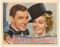 8p996 YOU'RE A SWEETHEART LC '37 portrait of sexy Alice Faye in top hat w/George Murphy!