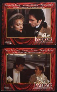 8r146 AGE OF INNOCENCE 7 8x10 mini LCs '93 Scorsese, Daniel Day-Lewis, Winona Ryder, Pfeiffer!