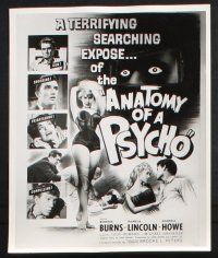 8r443 ANATOMY OF A PSYCHO 8 8x10 stills '61 terrifying expose of a stalker after a beautiful babe!