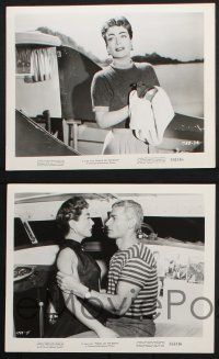 8r637 FEMALE ON THE BEACH 5 8x10 stills '55 cool images of Joan Crawford and Jeff Chandler!