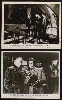 8r785 FROM THE EARTH TO THE MOON 3 8x10 stills '58 Joseph Cotten, George Sanders, Debra Paget!