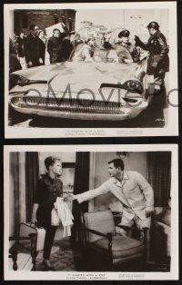 8r789 IT STARTED WITH A KISS 3 8x10 stills '59 Glenn Ford & Debbie Reynolds in Spain, great car!