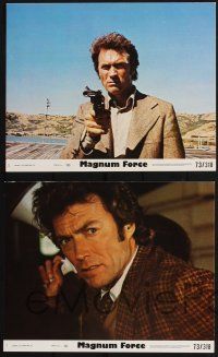 8r202 MAGNUM FORCE 4 8x10 mini LCs '73 great images of Clint Eastwood as Dirty Harry, Hal Holbrook!