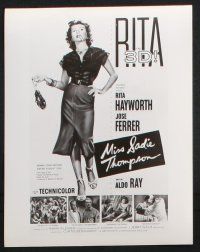 8r532 MISS SADIE THOMPSON 7 8x10 stills '53 sexy Rita Hayworth, Aldo Ray, Charles Bronson!