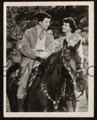 8r807 PIERRE OF THE PLAINS 3 8x10 stills '42 John Carroll & sexy Ruth Hussey with horse and rifle!