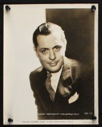 8r813 ROBERT MONTGOMERY 3 8x10 stills '30s-40s cool close up portraits in suit and tie!
