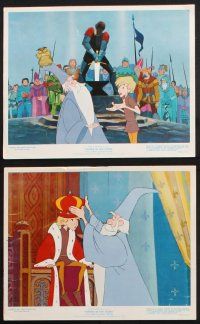 8r176 SWORD IN THE STONE 6 color 8x10 stills '64 Disney cartoon of King Arthur & Merlin the Wizard!
