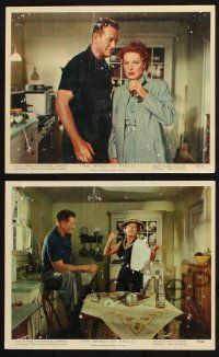 8r211 WINGS OF EAGLES 4 color 8x10 stills '57 close up of John Wayne & Maureen O'Hara with drink!