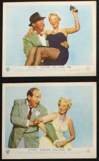 8r139 STOP YOU'RE KILLING ME 8 color English FOH LCs '53 Damon Runyon, Crawford, sexy Claire Trevor
