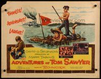 8s014 ADVENTURES OF TOM SAWYER 1/2sh R58 Tommy Kelly as Mark Twain's classic character!