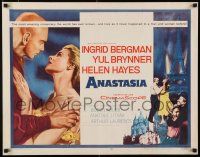8s027 ANASTASIA 1/2sh '56 great romantic close up of Ingrid Bergman & Yul Brynner!