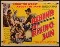 8s051 BEHIND THE RISING SUN style B 1/2sh '43 Neal, WWII propaganda, they manhandle captive women!