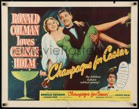 8s104 CHAMPAGNE FOR CAESAR style A 1/2sh '50 artwork of Ronald Colman carrying sexy Celeste Holm!