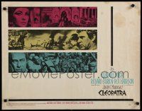 8s114 CLEOPATRA 1/2sh '63 Elizabeth Taylor, Richard Burton, Rex Harrison, different image!