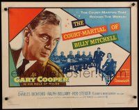 8s118 COURT-MARTIAL OF BILLY MITCHELL 1/2sh '56 c/u of Gary Cooper, directed by Otto Preminger!