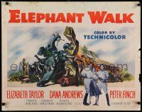 8s147 ELEPHANT WALK 1/2sh '54 Elizabeth Taylor, Dana Andrews & Peter Finch in India!