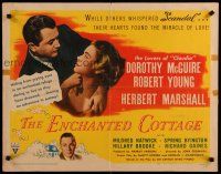 8s148 ENCHANTED COTTAGE 1/2sh '45 Dorothy McGuire & Robert Young live in a fantasy world!