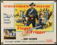 8s165 FINGER ON THE TRIGGER 1/2sh '65 Rory Calhoun, James Philbrook, keep your eye on the Indians!