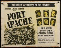 8s171 FORT APACHE style A 1/2sh R53 John Wayne, Henry Fonda, Shirley Temple, Harold Von Schmidt art!