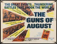 8s191 GUNS OF AUGUST 1/2sh '64 World War I documentary, narrated by Fritz Weaver!
