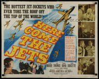 8s197 HERE COME THE JETS 1/2sh '59 tough guy Steve Brodie flies lightning-jets of space!
