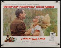 8s208 I WALK THE LINE 1/2sh '70 c/u of Gregory Peck grabbing Tuesday Weld, John Frankenheimer