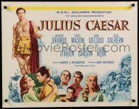 8s230 JULIUS CAESAR 1/2sh R62 art of Marlon Brando, James Mason & Greer Garson, Shakespeare