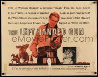 8s251 LEFT HANDED GUN 1/2sh '58 great image of Paul Newman as teenage desperado Billy the Kid!