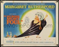 8s284 MURDER MOST FOUL 1/2sh '64 art of Margaret Rutherford, written by Agatha Christie!