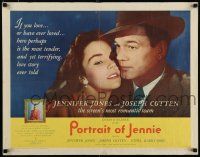 8s311 PORTRAIT OF JENNIE 1/2sh '49 Joseph Cotten loves beautiful ghost Jennifer Jones!