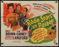 8s316 RADIO STARS ON PARADE 1/2sh '45 Wally Brown, Alan Carney, Frances Langford!