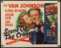 8s343 SCENE OF THE CRIME style B 1/2sh '49 Van Johnson, Arlene Dahl, sexy Gloria DeHaven!