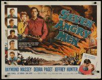 8s349 SEVEN ANGRY MEN style B 1/2sh '55 Massey, Paget, Hunter, conspiracy made a nation tremble!
