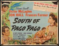 8s370 SOUTH OF PAGO PAGO 1/2sh '40 cult favorite Frances Farmer, Jon Hall, Olympe Bradna!