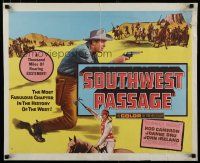 8s371 SOUTHWEST PASSAGE style A 1/2sh '54 cool image of Rod Cameron battling w/Native Americans!