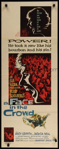 8s548 FACE IN THE CROWD insert '57 Elia Kazan, Andy Griffith liked bourbon & sin, Hofmann art!