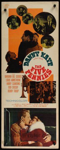 8s557 FIVE PENNIES insert '59 Danny Kaye, Louis Armstrong & Barbara Bel Geddes!