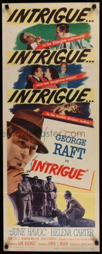 8s600 INTRIGUE insert '47 George Raft in the Shanghai underworld with 2 dangerous women!