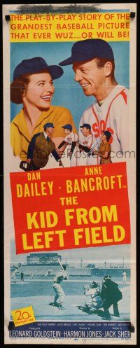 8s619 KID FROM LEFT FIELD insert '53 Dan Dailey, Anne Bancroft, baseball kid argues with umpire!