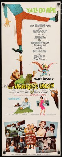 8s679 MONKEY'S UNCLE insert '65 Walt Disney, Annette Funnicello & wacky chimp!