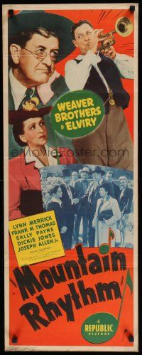 8s683 MOUNTAIN RHYTHM insert '42 Frank McDonald directed, The Weaver Brothers & Elviry!