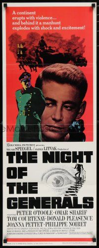8s705 NIGHT OF THE GENERALS insert '67 WWII officer Peter O'Toole in unique manhunt across Europe!