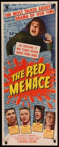 8s739 RED MENACE insert '49 Red Scare, bad Commies, the most talked about drama of our time!