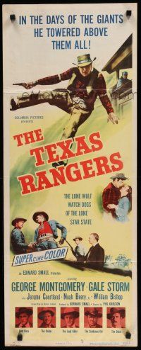 8s807 TEXAS RANGERS insert '51 art of cowboy lawman George Montgomery, Gale Storm!