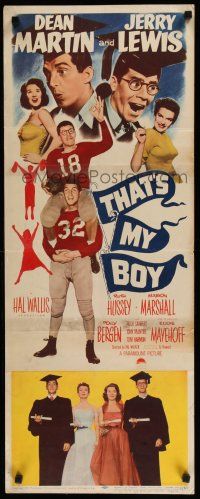 8s809 THAT'S MY BOY insert '51 wacky college students Dean Martin & Jerry Lewis!