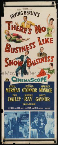 8s810 THERE'S NO BUSINESS LIKE SHOW BUSINESS insert '54 art & photo of Marilyn Monroe + top cast!