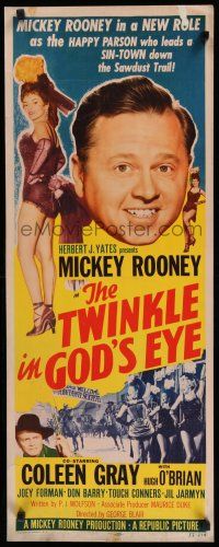8s820 TWINKLE IN GOD'S EYE insert '55 Mickey Rooney, sexy Coleen Gray & chorus girls!