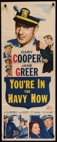 8s850 YOU'RE IN THE NAVY NOW insert '51 officer Gary Cooper blows his top, different image!