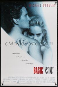 8t072 BASIC INSTINCT 1sh '92 Paul Verhoeven directed, Michael Douglas & sexy Sharon Stone!