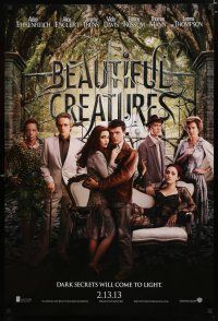 8t089 BEAUTIFUL CREATURES teaser DS 1sh '13 Alden Ehrenreich, Alice Englert, Jeremy Irons!